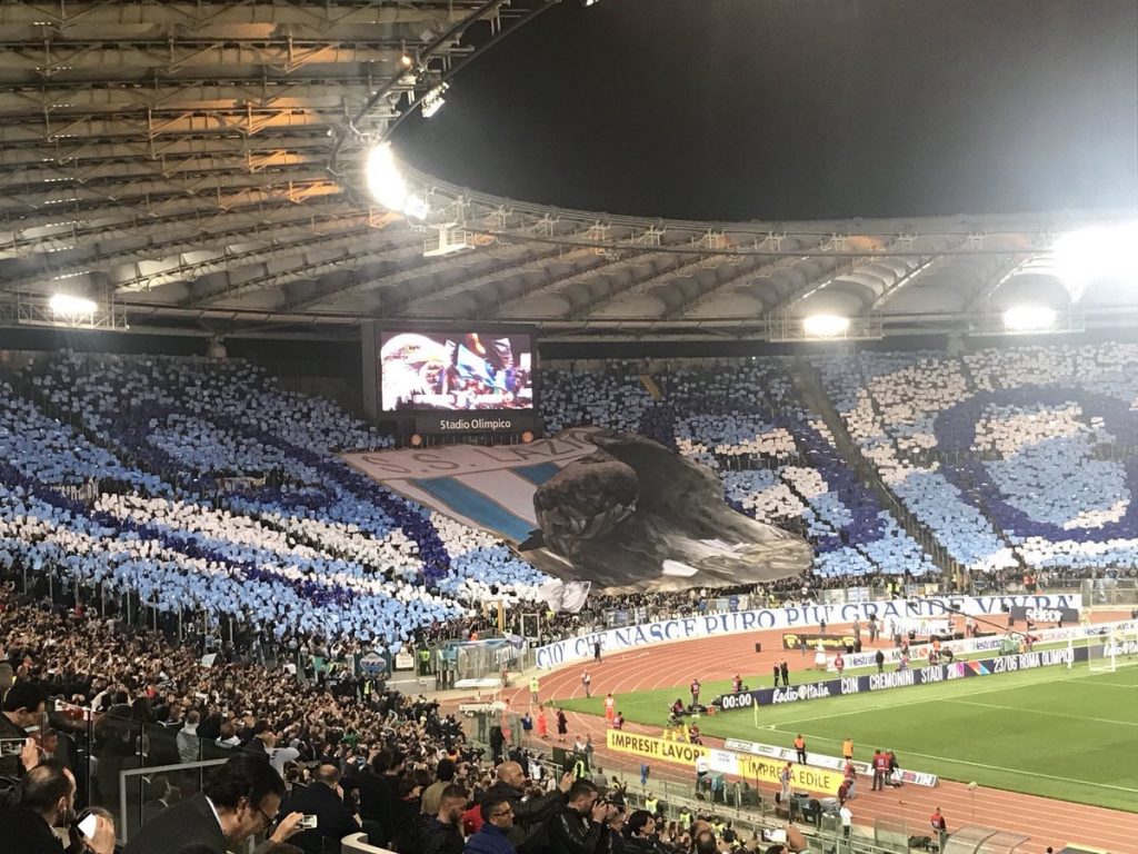 Lazio Curva Nord for Lazio vs Roma / Stadio Olimpico