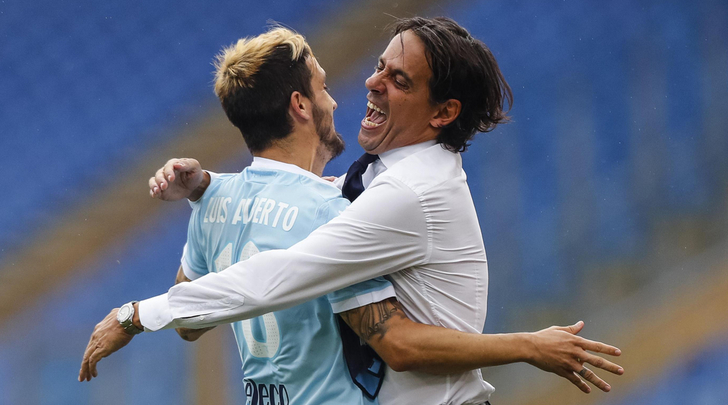 Luis Alberto and Simone Inzaghi
