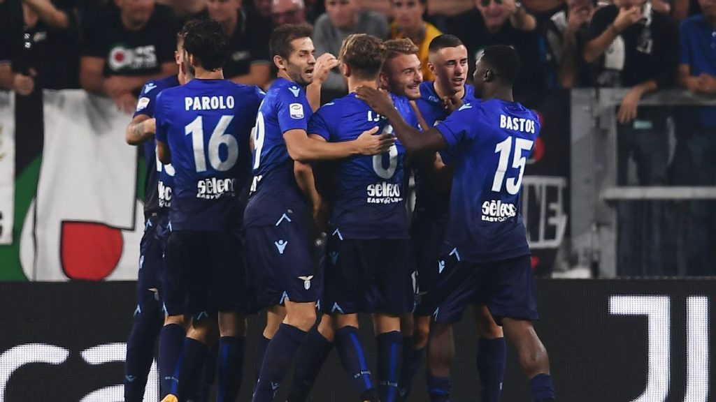 Lazio squad celebrating, Source- ESPN.com