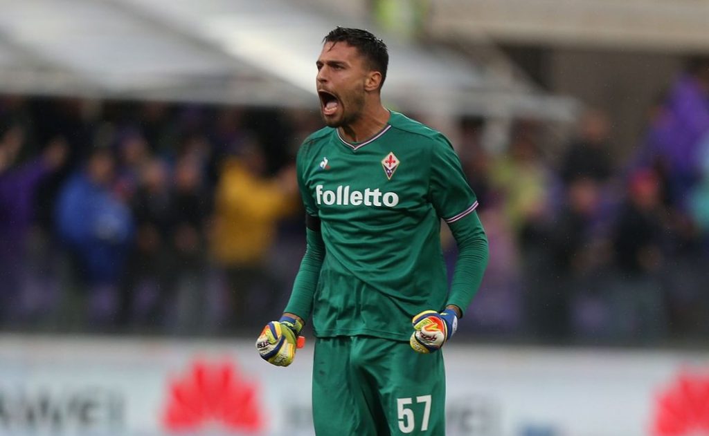 Marco Sportiello barks orders at Fiorentina. Source: ViolaNation