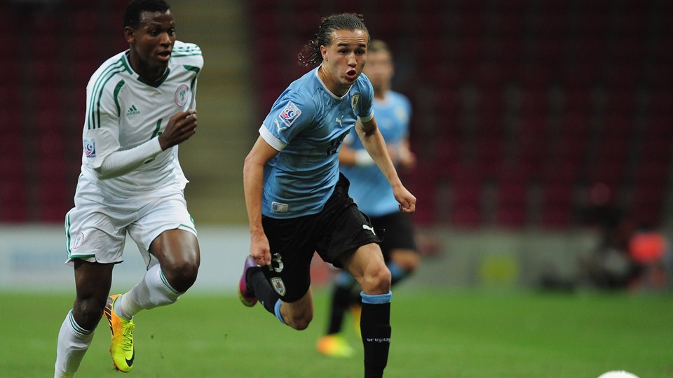 Diego Laxalt in action for Uruguay, Source- FIFA