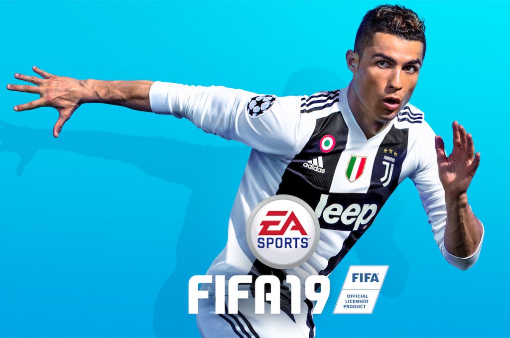 FIFA 19 Cover Photo featuring Cristiano Ronaldo in the bianconeri colours, Source- EASPORTSFIFA