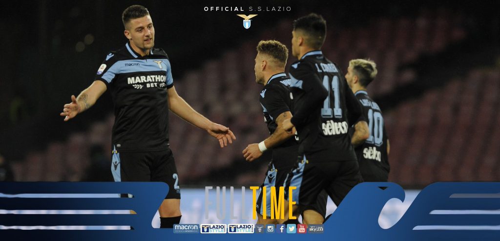 Full Time - Napoli vs Lazio, Source- Lazio