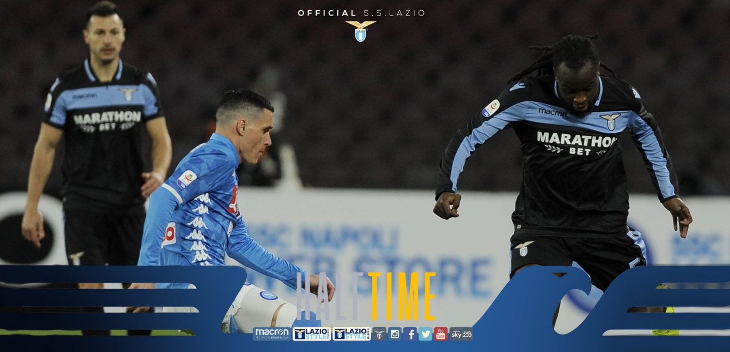 Half Time - Napoli vs Lazio, Source Lazio