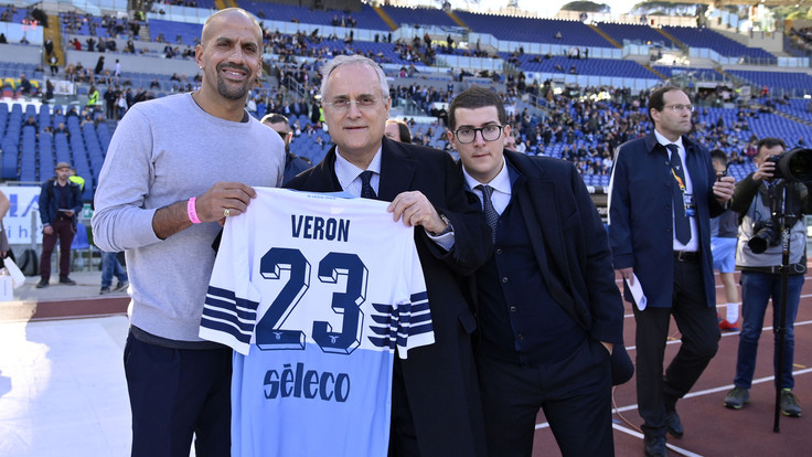 Juan Sebastian Veron and Claudio Lotito, Source- Getty Images