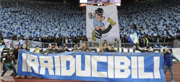 retro IRRIDUCIBILI LAZIO shirt maglia size XL Ultras Sur Boys San Curva