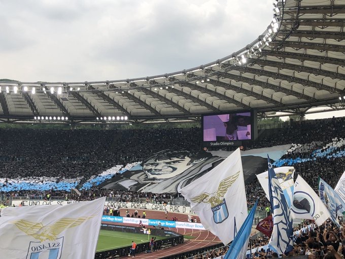 Lazio Choreography at the Stadio Olimpico, Source- Official S.S. Lazio