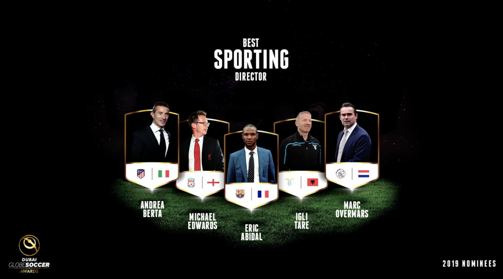 Nominees for the Best Sporting Director Globe Soccer Award, Source- @Globe_Soccer