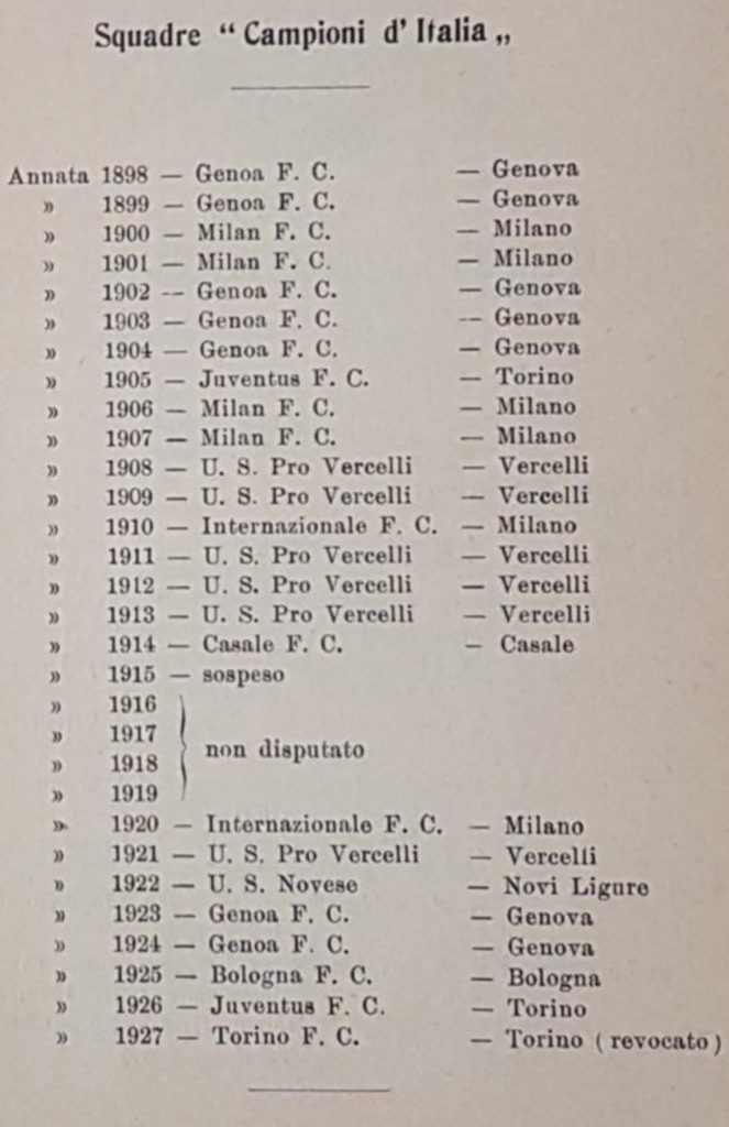 Page 63 of the 'FIGC Official Yearbook of 1926/1927', Source- LazioStory.it