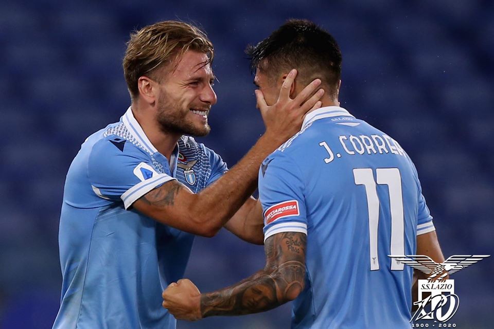 2019/20 Serie A, Lazio vs Brescia, Ciro Immobile and Joaquin Correa, Source- Official S.S. Lazio