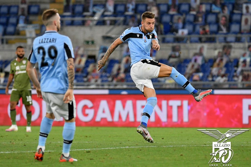 Sergej Milinkovic-Savic During Lazio vs Cagliari, Source- Official S.S. Lazio