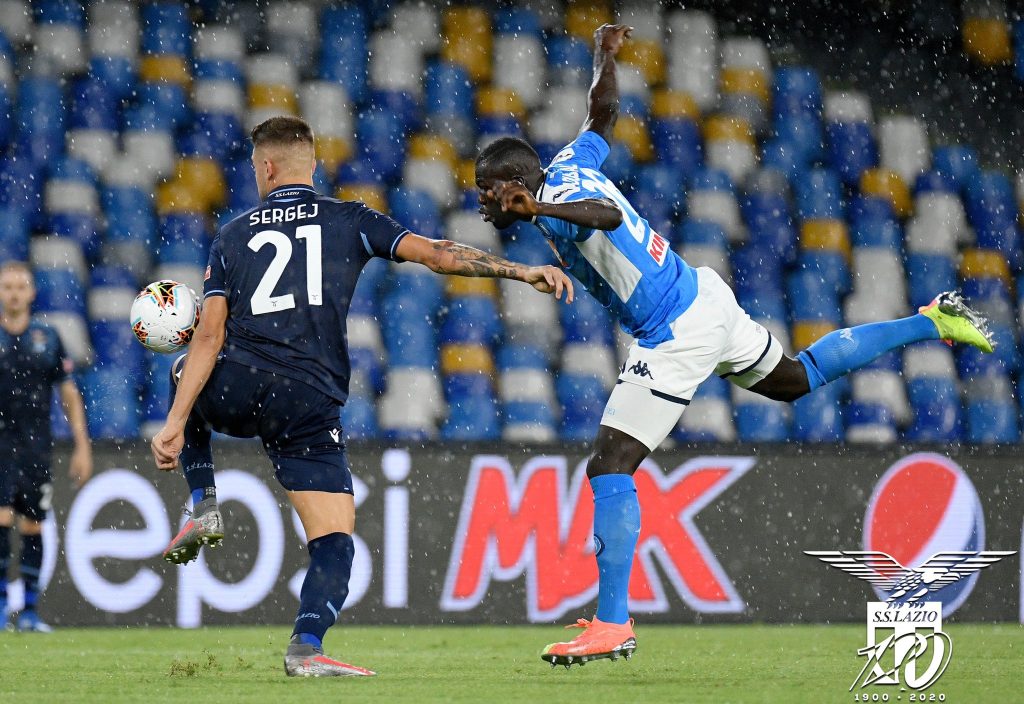 2019/20 Serie A - Matchday 38 - Napoli vs Lazio - Sergej Milinkovic-Savic and Kalidou Koulibaly, Source- Official S.S. Lazio