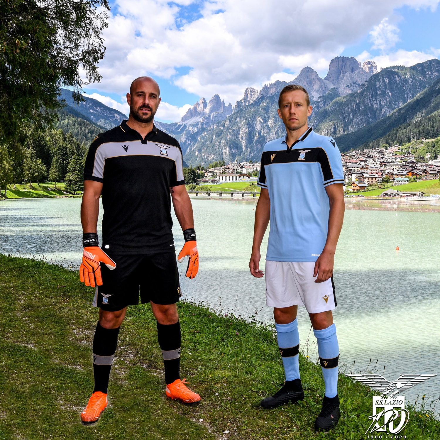 Pepe Reina & Lucas Leiva / S.S. Lazio 2020/21 UEFA Champions League Kit, Source- Official S.S. Lazio
