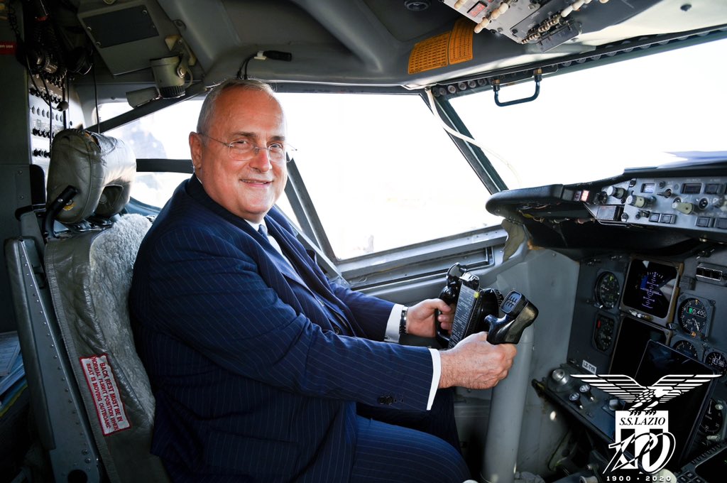 Lazio President Claudio Lotito Inside the Club's Personalized Private Boeing 737-300