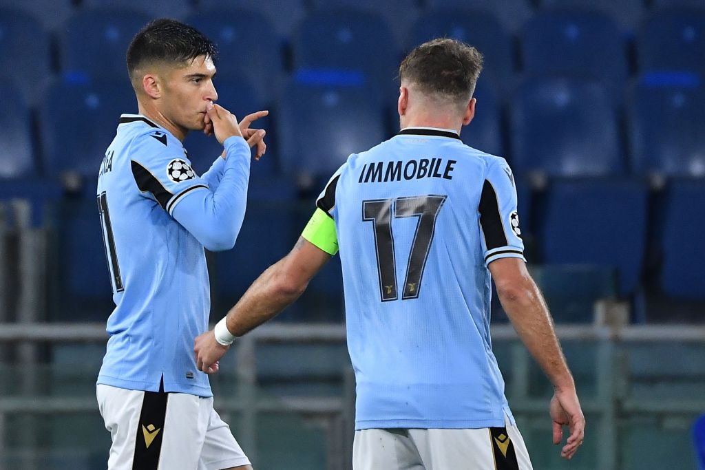 Joaquin Correa & Ciro Immobile Celebrate / Lazio vs Club Brugge / UEFA Champions League