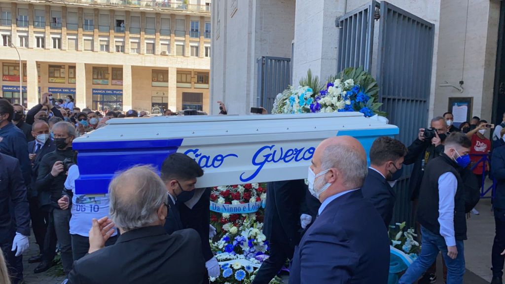 Daniel Guerini's coffin - Source: La Lazio Siamo Noi