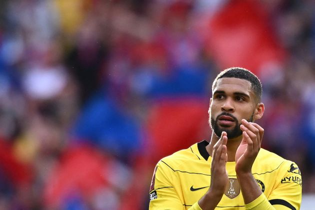 Chelsea midfielder Ruben Loftus-Cheek applauds as he celebrates at the end of the English FA Cup semi-final football match between Chelsea and Crystal Palace at Wembley Stadium in north west London on April 17, 2022. - Chelsea won 2 - 0 against Crystal Palace and qualifies for the FA cup final. - NOT FOR MARKETING OR ADVERTISING USE / RESTRICTED TO EDITORIAL USE (Photo by Ben Stansall / AFP) / NOT FOR MARKETING OR ADVERTISING USE / RESTRICTED TO EDITORIAL USE (Photo by BEN STANSALL/AFP via Getty Images)