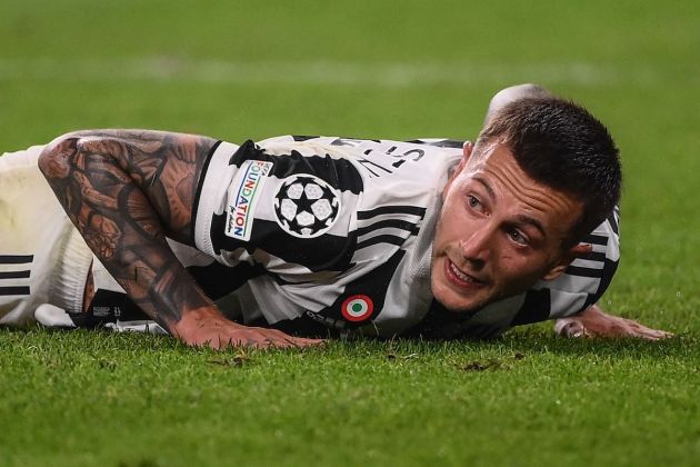 Federico Bernardeschi reacts after missing a goal opportunity during the UEFA Champions League Group H football match between Juventus and Chelsea on September 29, 2021 at the Juventus stadium in Turin