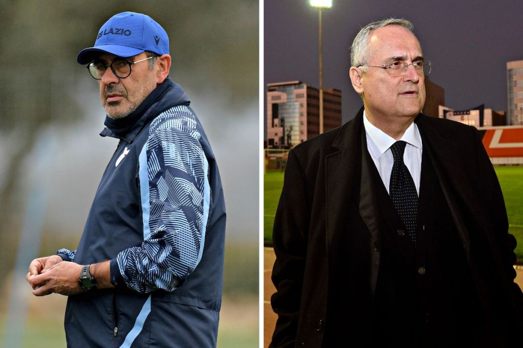 Maurizio Sarri & Claudio Lotito at Lazio