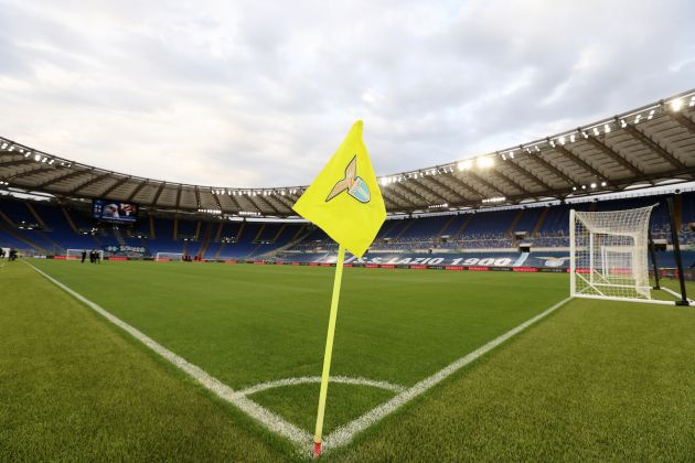 General view inside the stadium prior to the Serie A match between SS Lazio and AC Milan at Stadio Olimpico on April 26, 2021 in Rome, Italy.