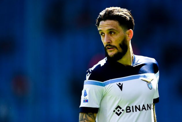 GENOA, ITALY - APRIL 10: Luis Alberto of Lazio looks on during the Serie A match between Genoa CFC and SS Lazio at Stadio Luigi Ferraris on April 10, 2022 in Genoa, Italy. (Photo by Getty Images)