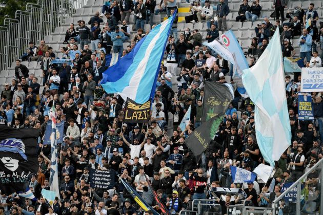 Lazio fans Serie A match between Spezia Calcio and SS Lazio at the Stadio Armando Picco in La Spezia La Spezia, 30 April 2022 © Marco Rosi / Fotonotizia