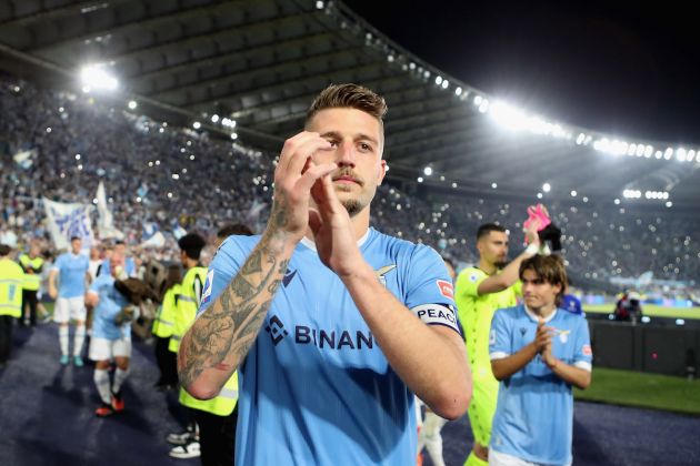 Sergej Milinkovic-Savic during the Serie A match between SS Lazio and Hellas Verona FC at Stadio Olimpico on May 21, 2022 in Rome, Italy.