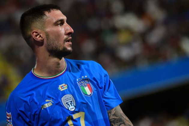Italy forward Matteo Politano reacts during the UEFA Nations League - League A, Group 3 first leg football match between Italy and Hungary on June 7, 2022 at the Dino-Manuzzi stadium in Cesena. (Photo by MIGUEL MEDINA / AFP) (Photo by MIGUEL MEDINA/AFP via Getty Images)