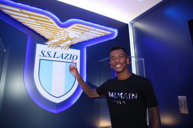 ROME, ITALY - JUNE 20: SS Lazio new signing Marcos Antonio poses during the tour of Formello Sport centre In Rome on June 20, 2022 in Rome, Italy. (Photo by Paolo Bruno/Getty Images)