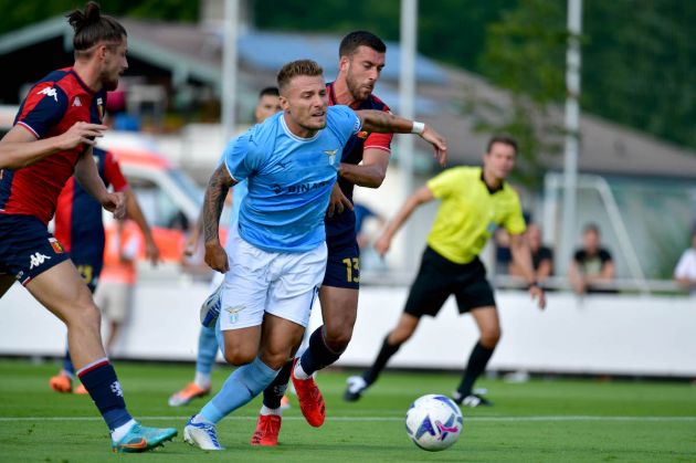 GRASSAU, GERMANY - JULY 27: Ciro Immobile of SS Lazio in action during the SS Lazio v Genoa CFC pre season friendly match on July 27, 2022 in Grassau, Germany. (Photo by Marco Rosi - SS Lazio/Getty Images)