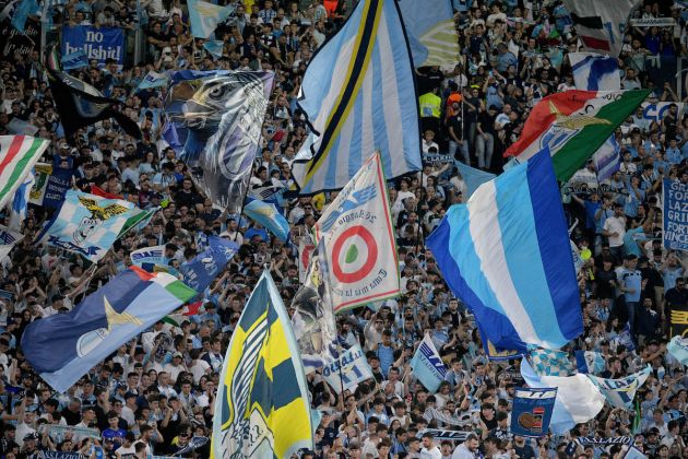 ROME, ITALY - MAY 21: Lazio fans during the Serie A match between SS Lazio and Hellas Verona FC at Stadio Olimpico on May 21, 2022 in Rome, Italy. (Photo by Marco Rosi/Getty Images)