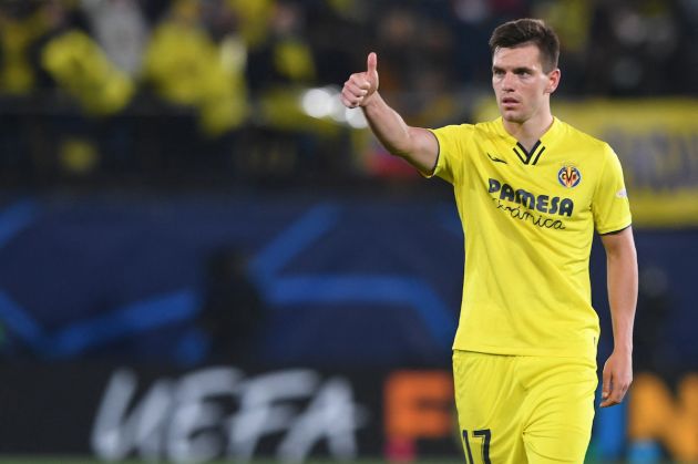 Villarreal Argentinian midfielder Giovani Lo Celso celebrates at the end of the UEFA Champions League quarter final first leg football match between Villarreal CF and Bayern Munich at La Ceramica stadium in Vila-real on April 6, 2022. (Photo by Christof STACHE / AFP) (Photo by CHRISTOF STACHE/AFP via Getty Images)