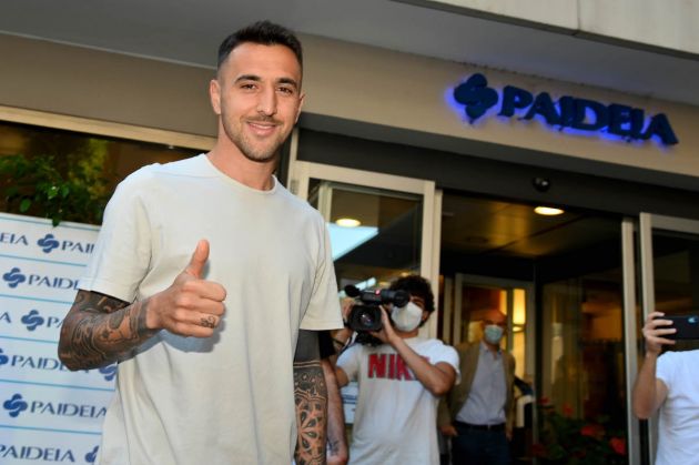 ROME, ITALY - AUGUST 01: SS Lazio New Signing Mathias Vecino attend the medical test on August 01, 2022 in Rome, Italy. (Photo by Marco Rosi - SS Lazio/Getty Images)