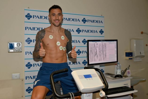 ROME, ITALY - AUGUST 01: SS Lazio New Signing Mathias Vecino attend the medical test on August 01, 2022 in Rome, Italy. (Photo by Marco Rosi - SS Lazio/Getty Images)