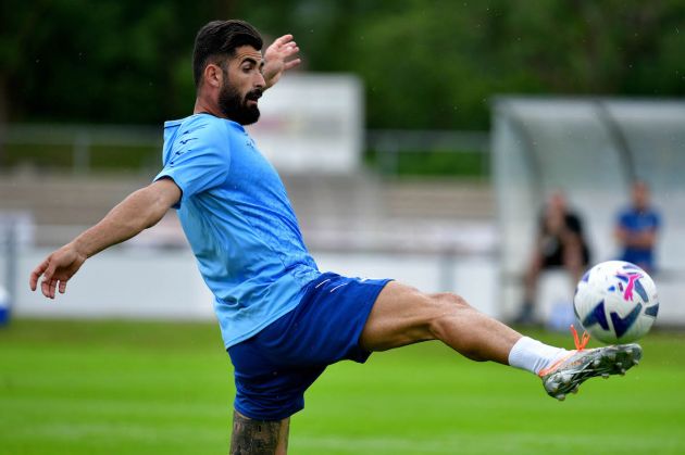 GRASSAU, GERMANY - JULY 29: Elseid Hysaj of SS Lazio during the SS Lazio training session on July 29, 2022 in Grassau, Germany. (Photo by Marco Rosi - SS Lazio/Getty Images)