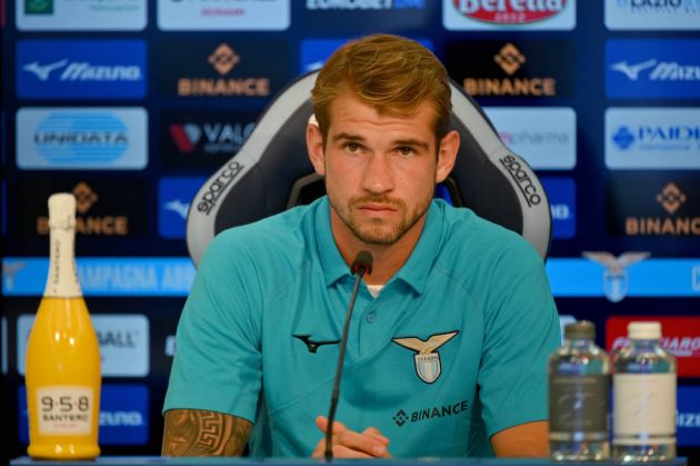ROME, ITALY - AUGUST 10: SS Lazio new signing Ivan Provedel during the press conference at the Formello sport centre on August 10, 2022 in Rome, Italy. (Photo by Marco Rosi - SS Lazio/Getty Images)