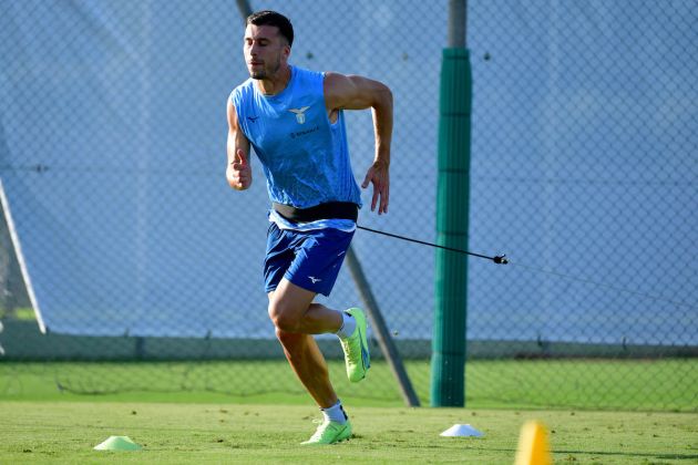 ROME, ITALY - AUGUST 16: Nicolò Casale of SS Lazio during the training session at Formello sport centre on August 16, 2022 in Rome, Italy. (Photo by Marco Rosi - SS Lazio/Getty Images)
