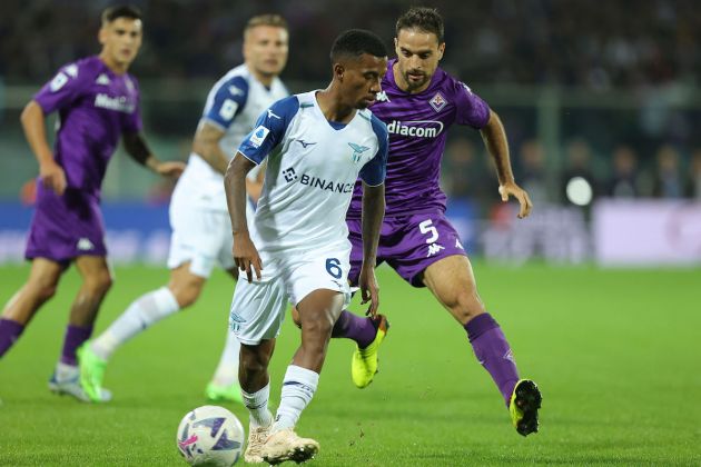 FLORENCE, ITALY - OCTOBER 10: Marcos Antonio of SS Lazio in action during the Serie A match between ACF Fiorentina and SS Lazio at Stadio Artemio Franchi on October 10, 2022 in Florence, Italy. (Photo by Gabriele Maltinti/Getty Images)