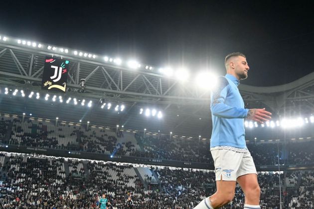 TURIN, ITALY - NOVEMBER 13: Sergej Milinkovic Savic of SS Lazio prior the Serie A match between Juventus and SS Lazio at Allianz stadium on November 13, 2022 in Turin, Italy. (Photo by Marco Rosi - SS Lazio/Getty Images)