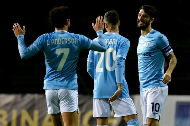 ANTALYA, TURKEY - DECEMBER 13: Luis Alberto of SS Lazio celebrates a second goal with his team matesduring the friendly match betwen Galatasaray v SS Lazio at the emir sport compòex on December 13, 2022 in Antalya, Turkey. (Photo by Marco Rosi - SS Lazio/Getty Images)