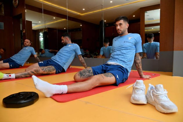 MANAVGAT, TURKEY - DECEMBER 14: Mattia Zaccagni of SS Lazio during the training in the gym on December 14, 2022 in Manavgat, Turkey. (Photo by Marco Rosi - SS Lazio/Getty Images)