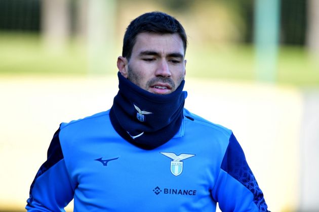 ROME, ITALY - JANUARY 26: Alessio Romagnoli of SS Lazio during the SS Lazio training session at the Formello sport centre on January 26, 2023 in Rome, Italy. (Photo by Marco Rosi - SS Lazio/Getty Images)
