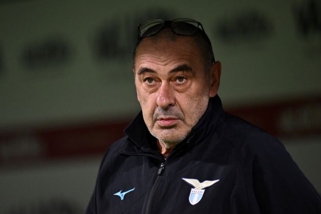 BOLOGNA, ITALY - MARCH 11: Maurizio Sarri, Head Coach of SS Lazio, looks on during the Serie A match between Bologna FC and SS Lazio at Stadio Renato Dall'Ara on March 11, 2023 in Bologna, Italy. (Photo by Alessandro Sabattini/Getty Images)