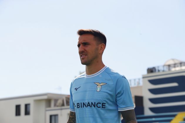 ROME, ITALY - OCTOBER 04: SS Lazio player Matias Vecino looks on during the SS Lazio official team photo at Formello sport centre on October 4, 2022 in Rome, Italy. (Photo by Paolo Bruno/Getty Images)