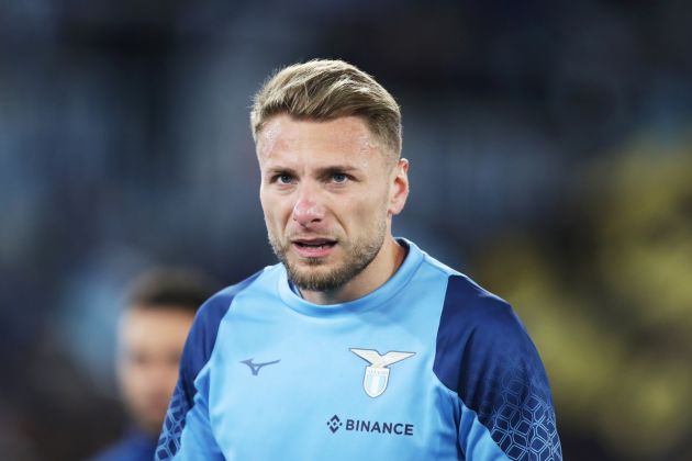 ROME, ITALY - APRIL 08: Ciro Immobile of SS Lazio looks on prior to the Serie A match between SS Lazio and Juventus at Stadio Olimpico on April 08, 2023 in Rome, Italy. (Photo by Paolo Bruno/Getty Images)