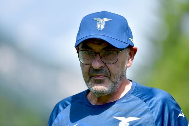 AURONZO DI CADORE, ITALY - JULY 14: SS Lazio head coach Maurizio Sarri during the SS Lazio training session on July 14, 2023 in Auronzo di Cadore, Italy. (Photo by Marco Rosi - SS Lazio/Getty Images)