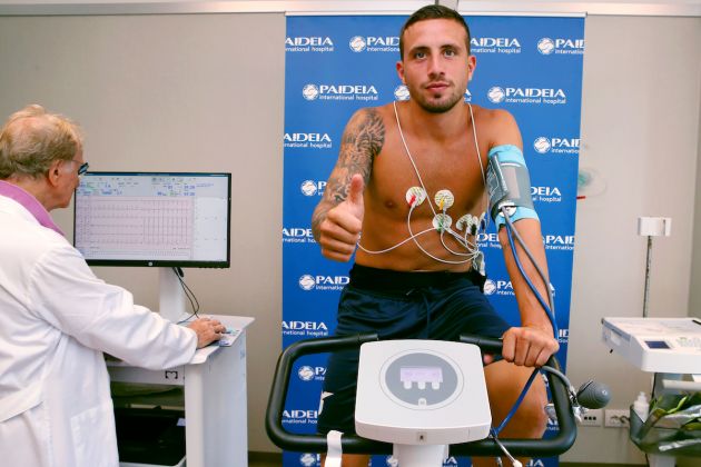 ROME, ITALY - AUGUST 17: SS Lazio new signing Luca Pellegrini attends the medical test at Paideia Hospital on August 17, 2023 in Rome, Italy. (Photo by Paolo Bruno/Getty Images)