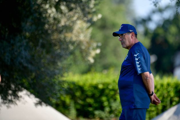 ROME, ITALY - AUGUST 09: SS Lazio head coach Maurizio Sarri during the SS Lazio training session at Formello Training Center on August 09, 2023 in Rome, Italy. (Photo by Marco Rosi - SS Lazio/Getty Images)
