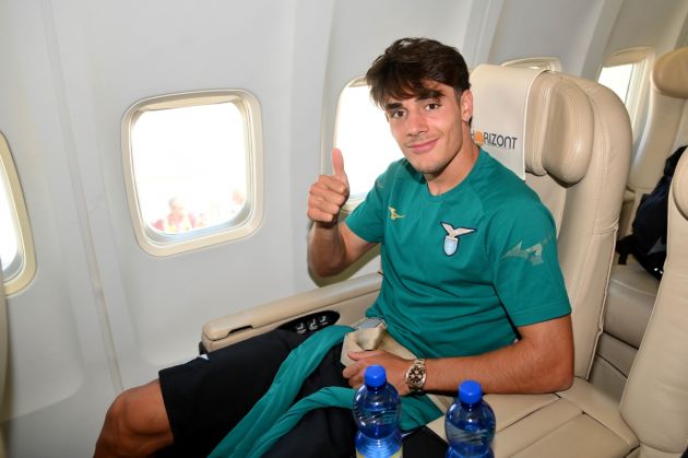 ROME, ITALY - AUGUST 02: Matteo Cancellieri of SS Lazio pose during the SS Lazio travel to Birmingham on August 02, 2023 in Rome, Italy. (Photo by Marco Rosi - SS Lazio/Getty Images)