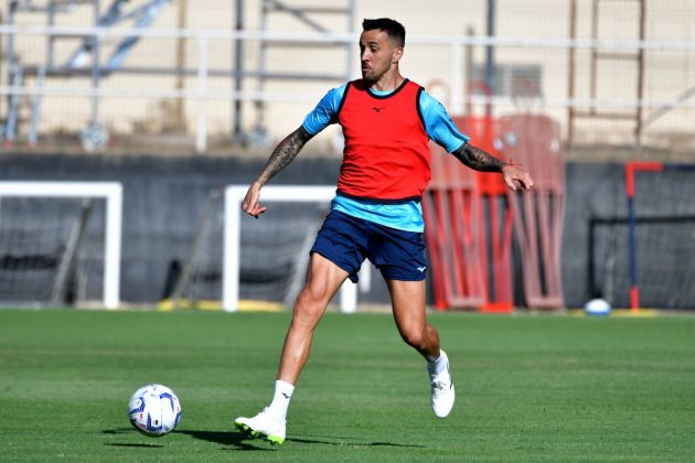GIRONA, SPAIN - AUGUST 05: Matias Vecino of SS Lazio during the SS Lazio training session on August 05, 2023 in Girona, Spain. (Photo by Marco Rosi - SS Lazio/Getty Images)